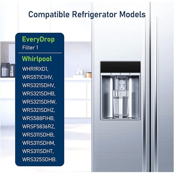 WHR1RXD1 Whirlpool Water Filter Replacement, Compatible with Everydrop Filter 1 - Picture 2 of 4